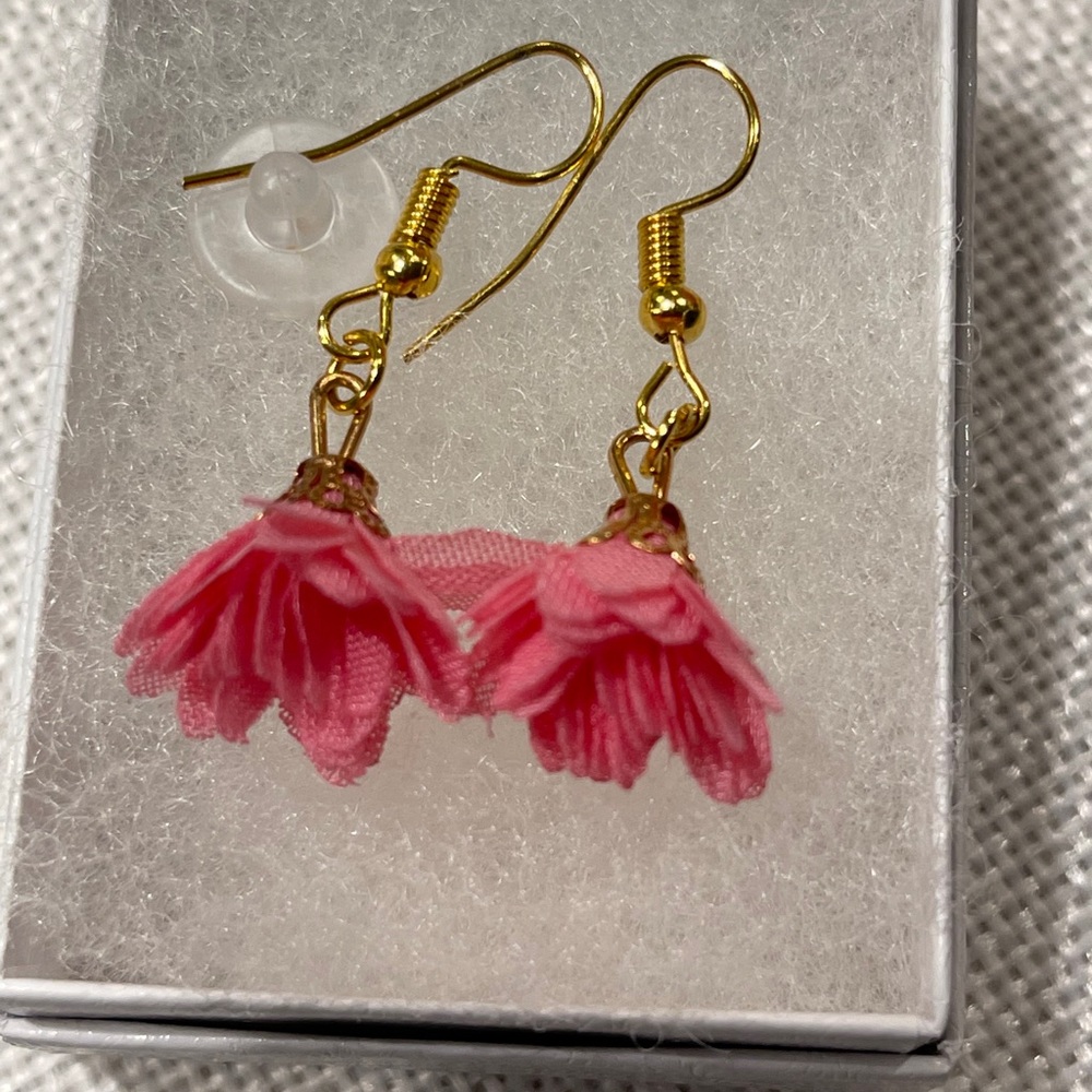 Beautiful handmade floral dangle earrings